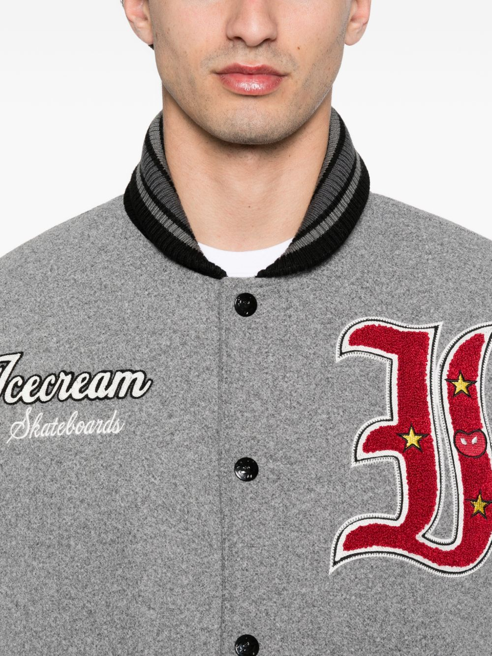 [ICECREAM] Bomber Jacket SS26 IC25402GREY