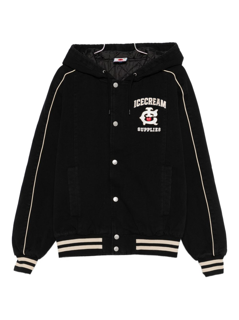 [ICECREAM] Bomber Jacket SS26 IC25401WASHEDBLACK