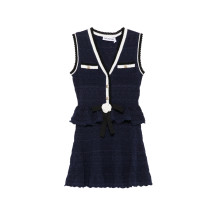 [SELF PORTRAIT] Sleeveless dress FW26 PF26075SNNAVY