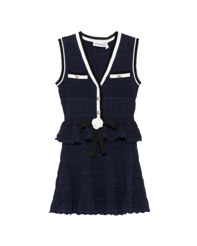 [SELF PORTRAIT] Sleeveless dress FW26 PF26075SNNAVY