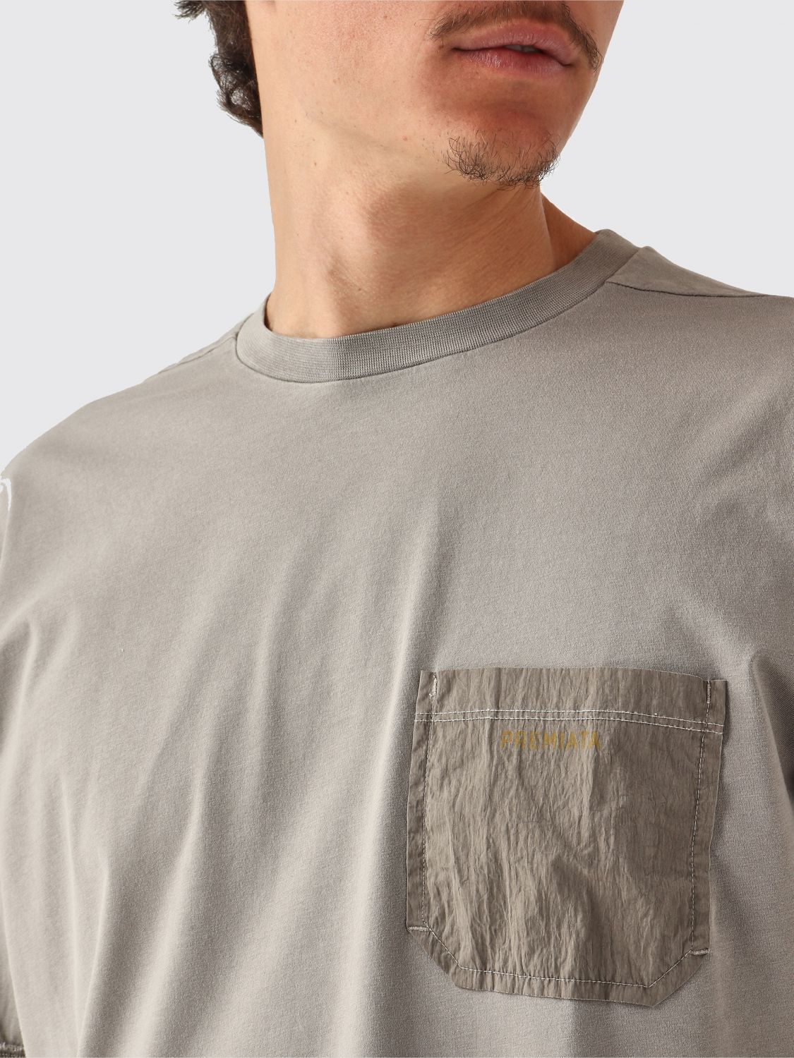 [Premiata] T-shirts Short Sleeve SS26 PA1051MD CALCARIOGREY