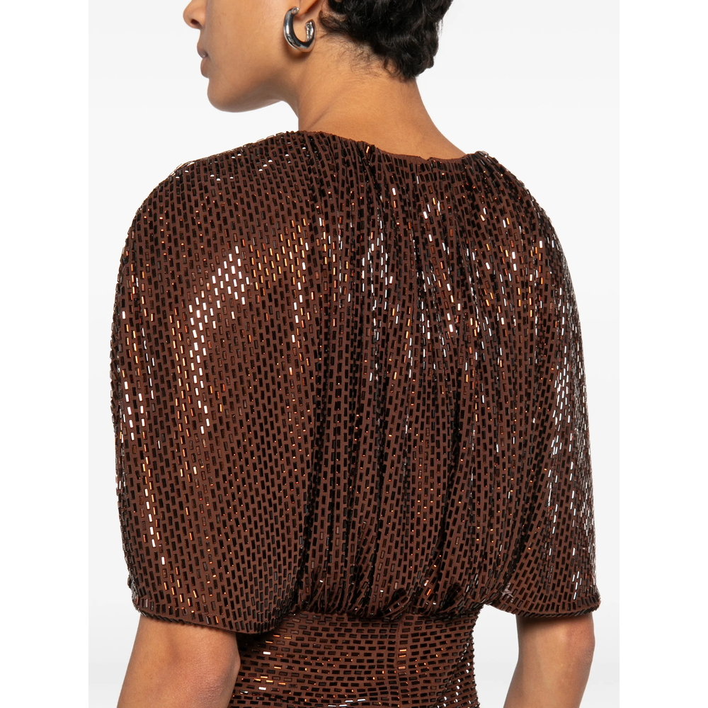 [Self-portrait] Blouse FW26 PF26-054T-BR  BROWN
