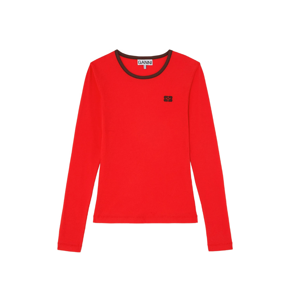 [GANNI] T-shirts Long Sleeve FW26 A1040390  472