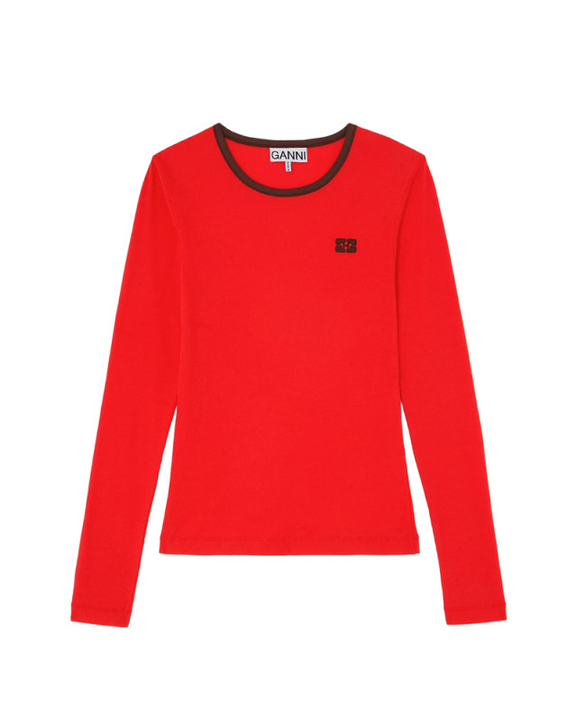 [GANNI] T-shirts Long Sleeve FW26 A1040390  472