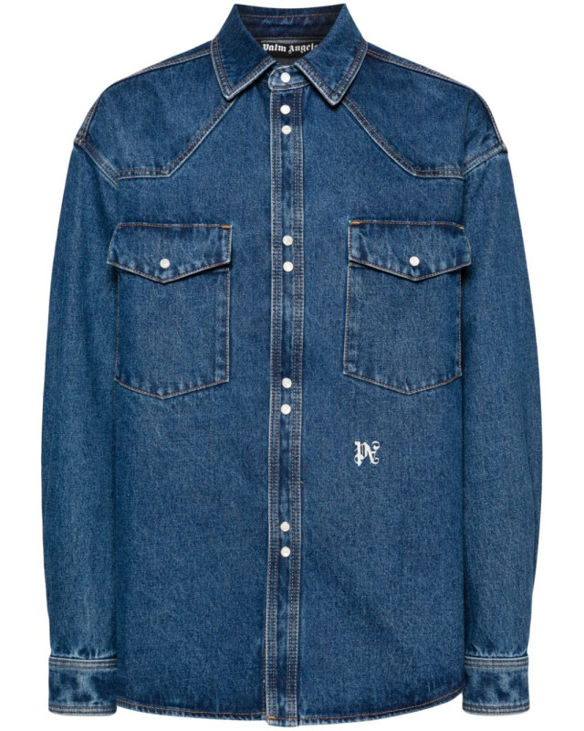 [Palm Angels] Shirts Long Sleeve SS24 PMYD023R24DEN0024001