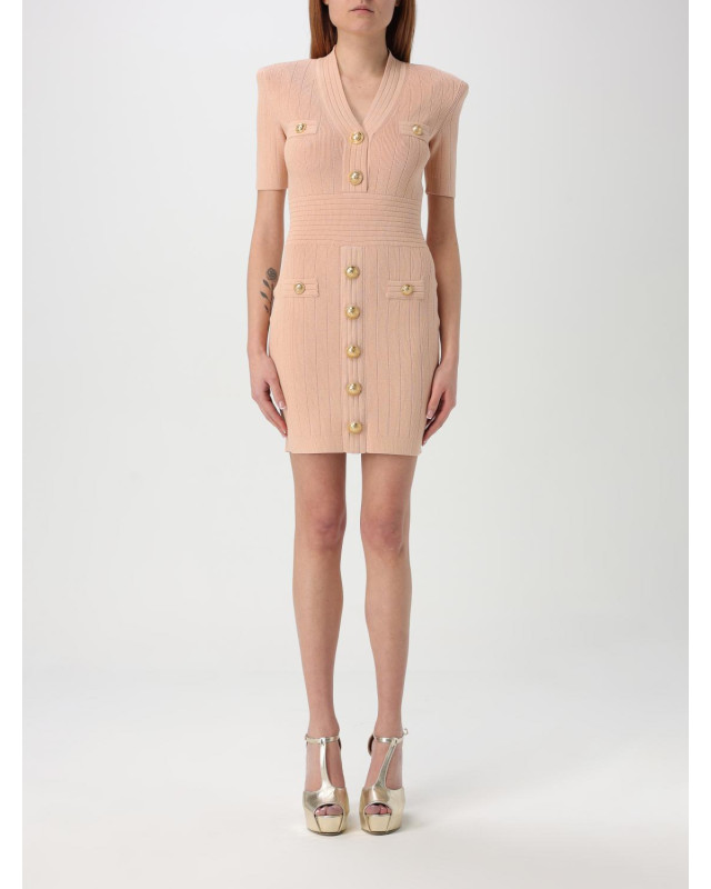 [Balmain] Short sleeve dress FW25 EF1R6045KB07 0LB