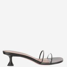 [Amina Muaddi] Pumps SS26 ANDREEAGLASSSLIPPER45BLACKTRANSPARENT