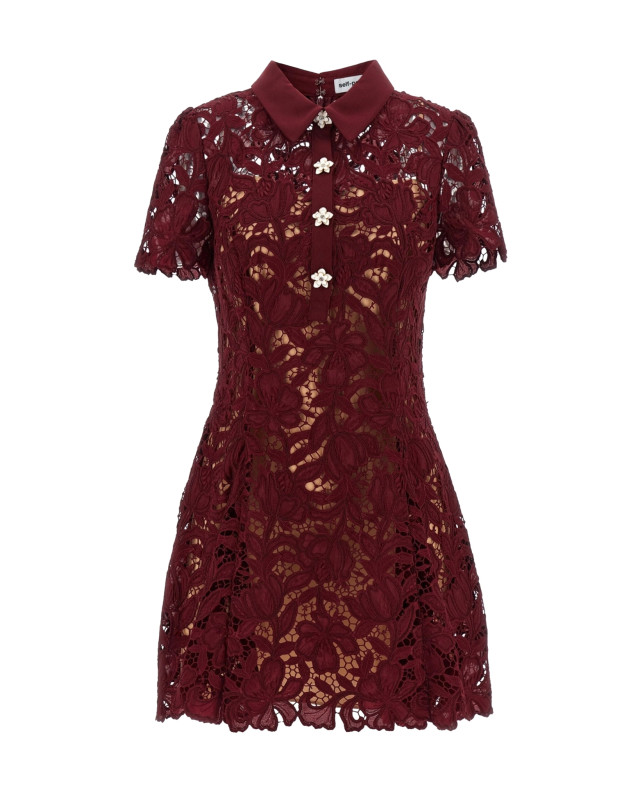 [Self-portrait] Short sleeve dress FW26 PF26111SABU