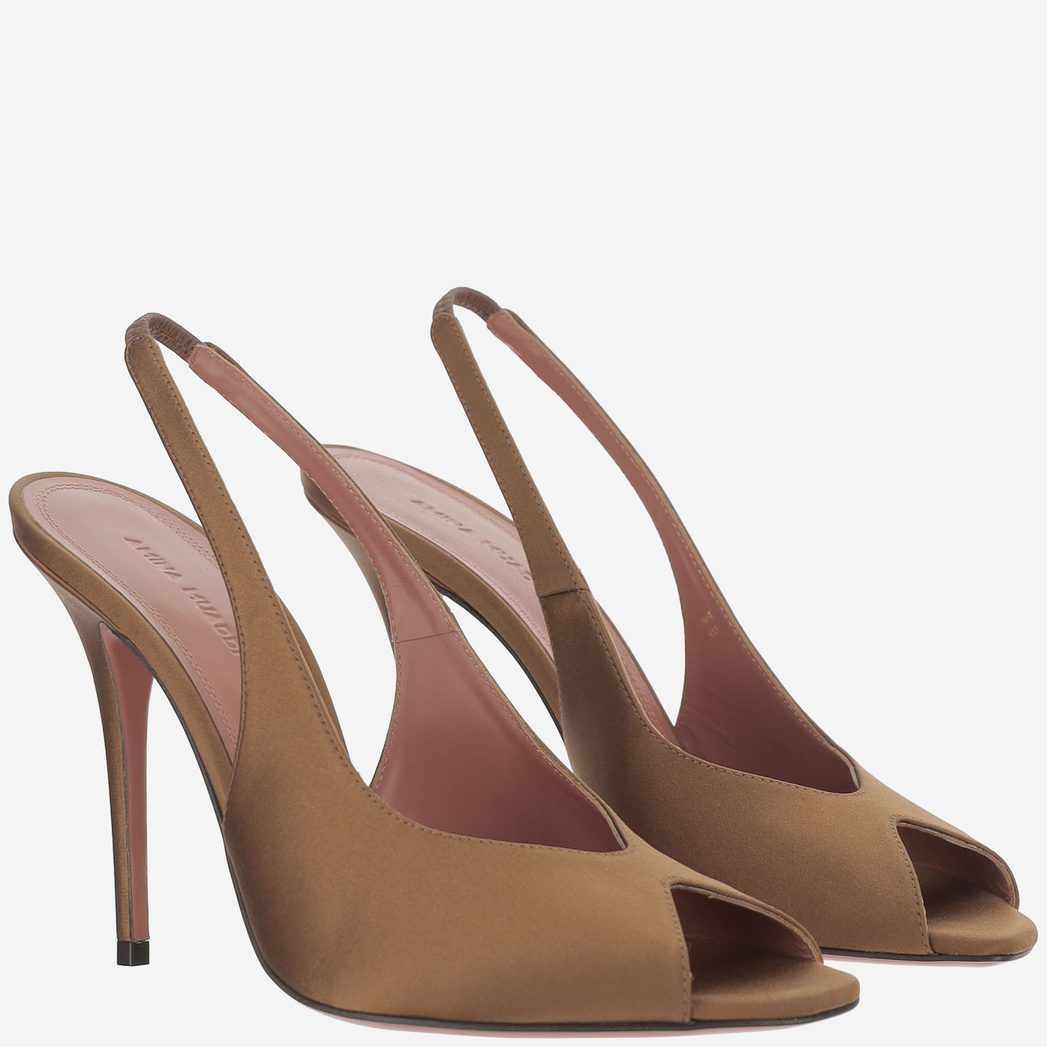[Amina Muaddi] Pumps SS26 KRISTINASLING105MOCHA