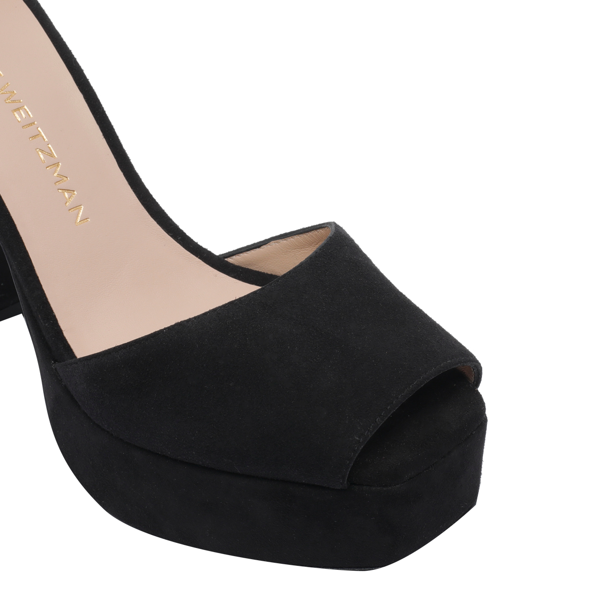 [Stuart Weitzman] Pumps SS26 SN123 SABRINA ANKLE-STRAP PLATFORMSUEBLK