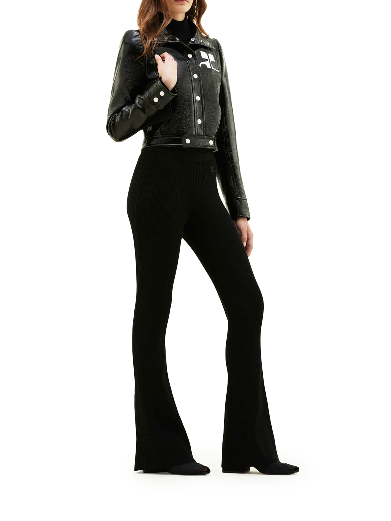 [Courreges] Leather Jacket FW26 PERCBL005VY00149999 BLACK