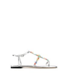 [Jimmy Choo] Sandals SS26 GWYNDAISYFLATEQN SILVERMULTI