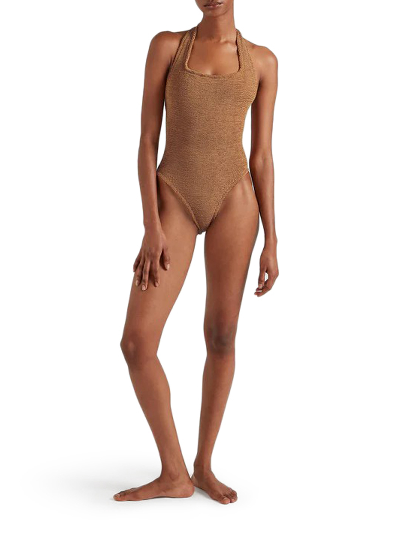 [Hunza G] Monokini FW26 SSANDYCRMETALLIC COCOA