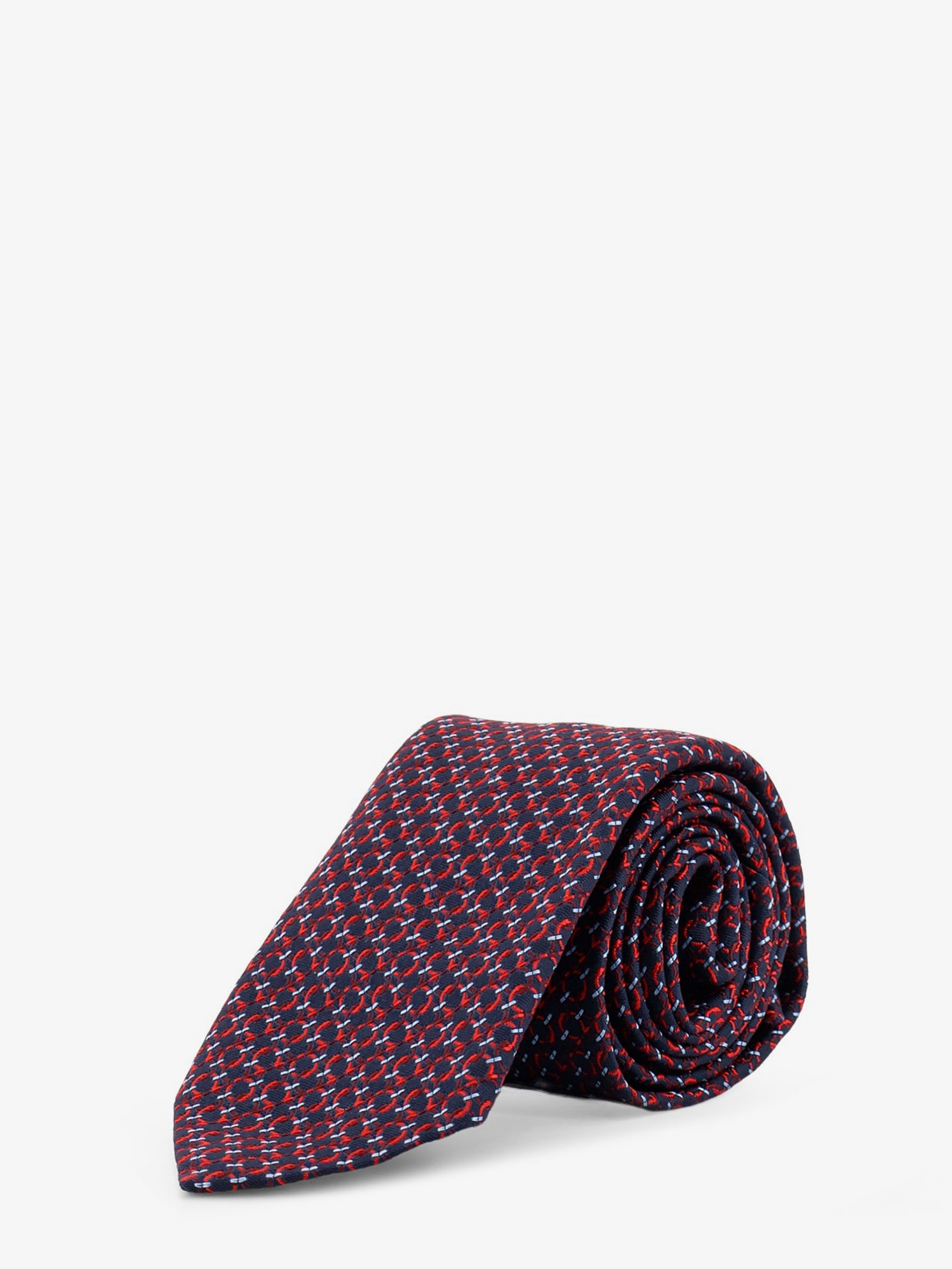 [Ferragamo] Tie FW26 351420794432NAVYROSSO