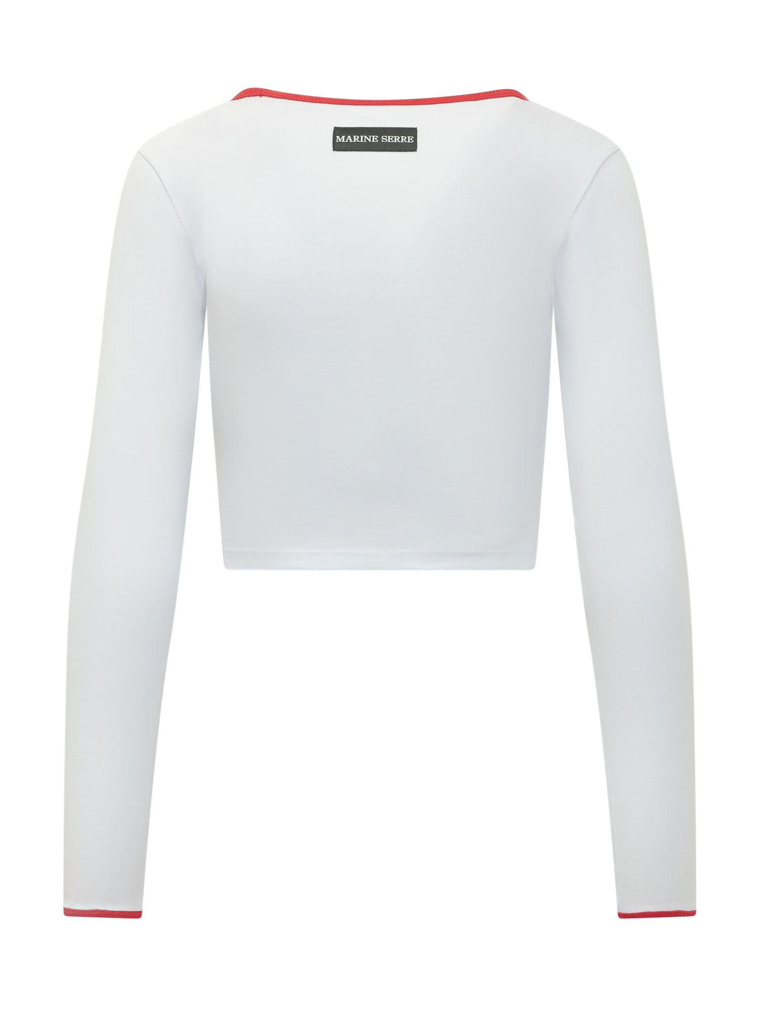 [MARINE SERRE] T-shirts Long Sleeve SS26 WTT033ACJER0008 WH17