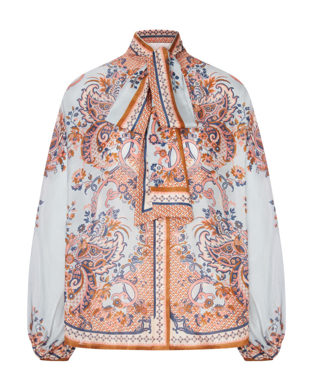 [Zimmermann] Blouse FW26 4461TSS261BLUP FBLUE PAISLEY FLORAL