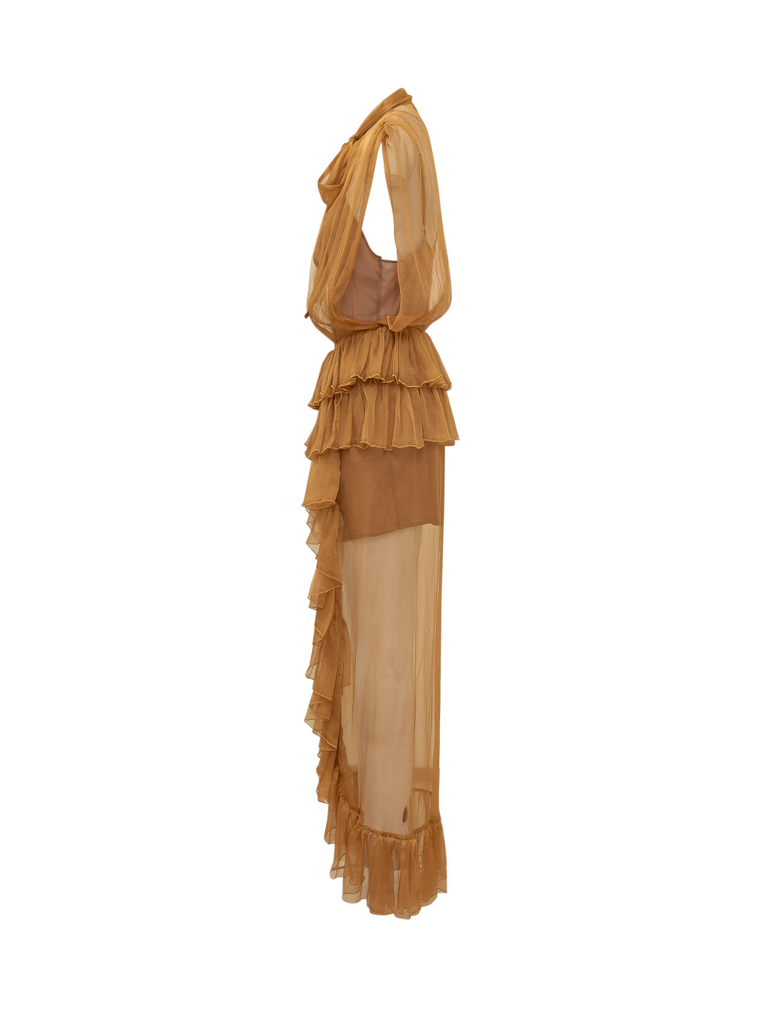 [ACTUALEE] Sleeveless dress SS26 05AB CARAMEL