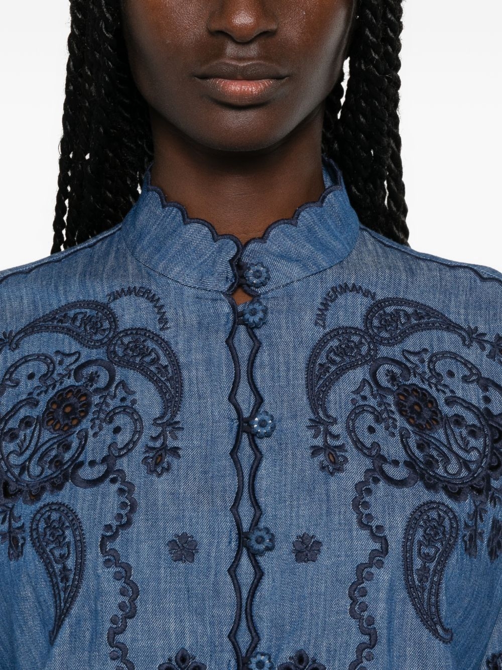 [Zimmermann] Shirts Short Sleeve FW26 8360TSS261RWBLU