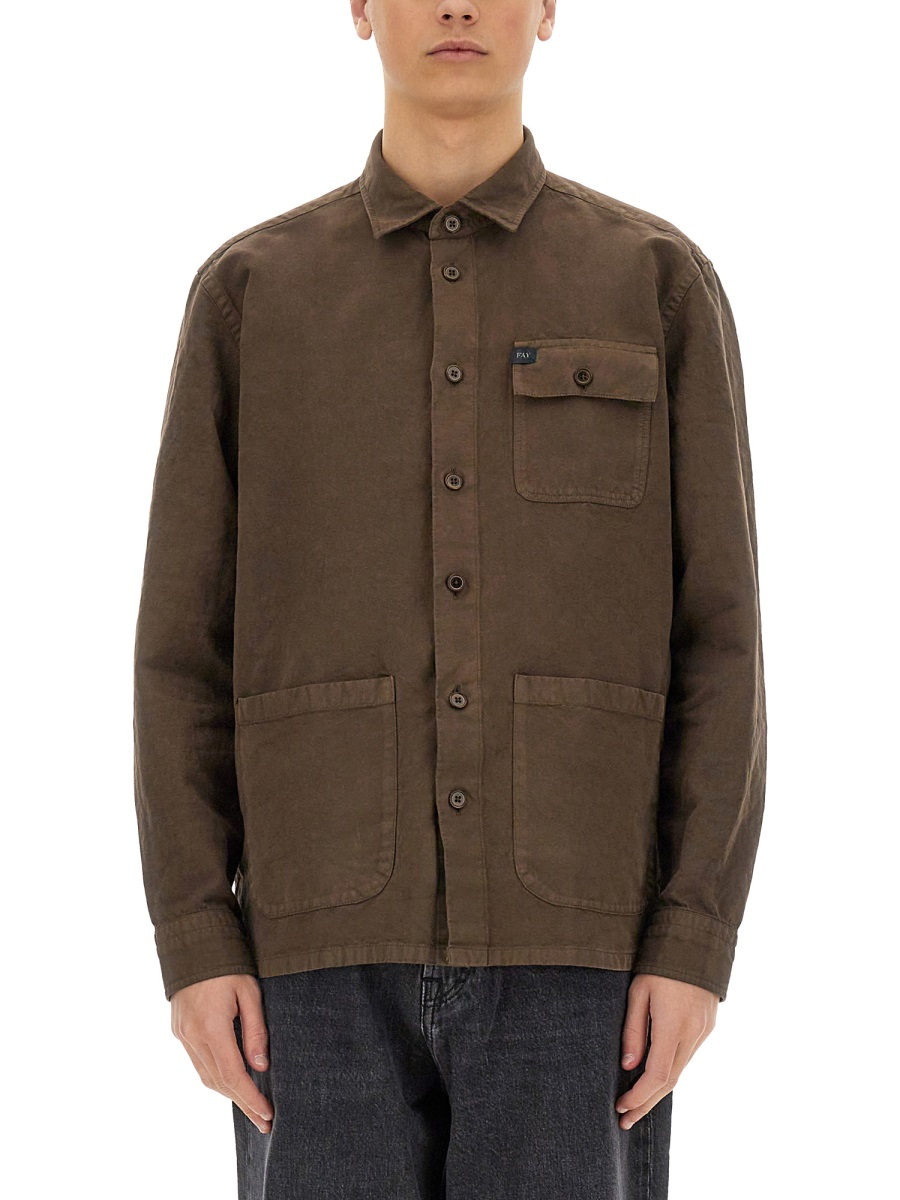 [Fay] Shirts Long Sleeve SS25 NCMA150_261TXBRS601