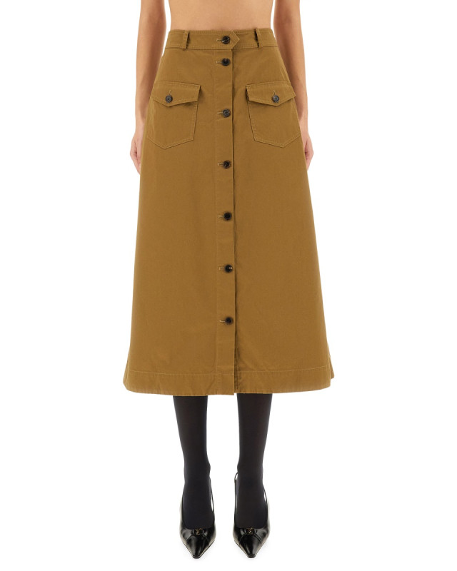 [Saint Laurent] Midi skirt SS25 817344_Y04VY2100