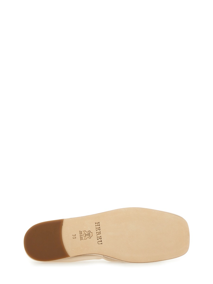 [HEREU] Flat shoes SS25 PUNSSWFS25.003.1_CREAM