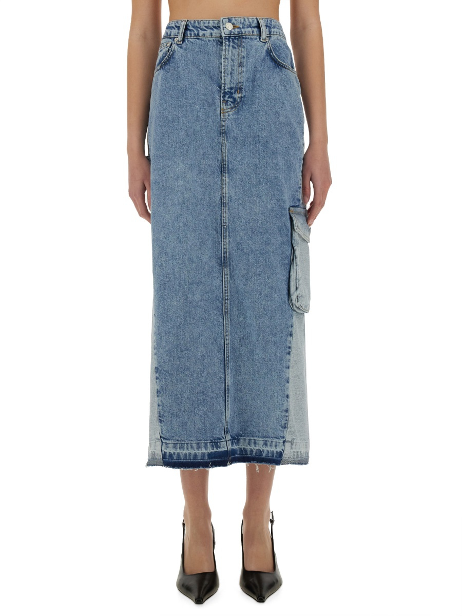 [Moschino Jeans] Midi skirt SS25 01053719_1303