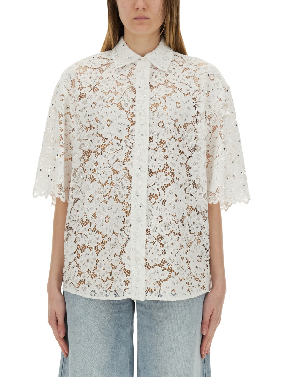 [MICHAEL BY MICHAEL KORS] Shirts Short Sleeve SS25 MS540SXGTA_100WHITE