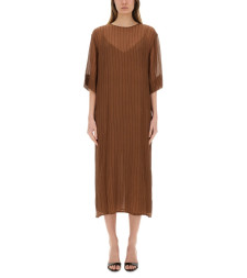 [Alysi] Short sleeve dress SS25 205311_P5219CHOCO