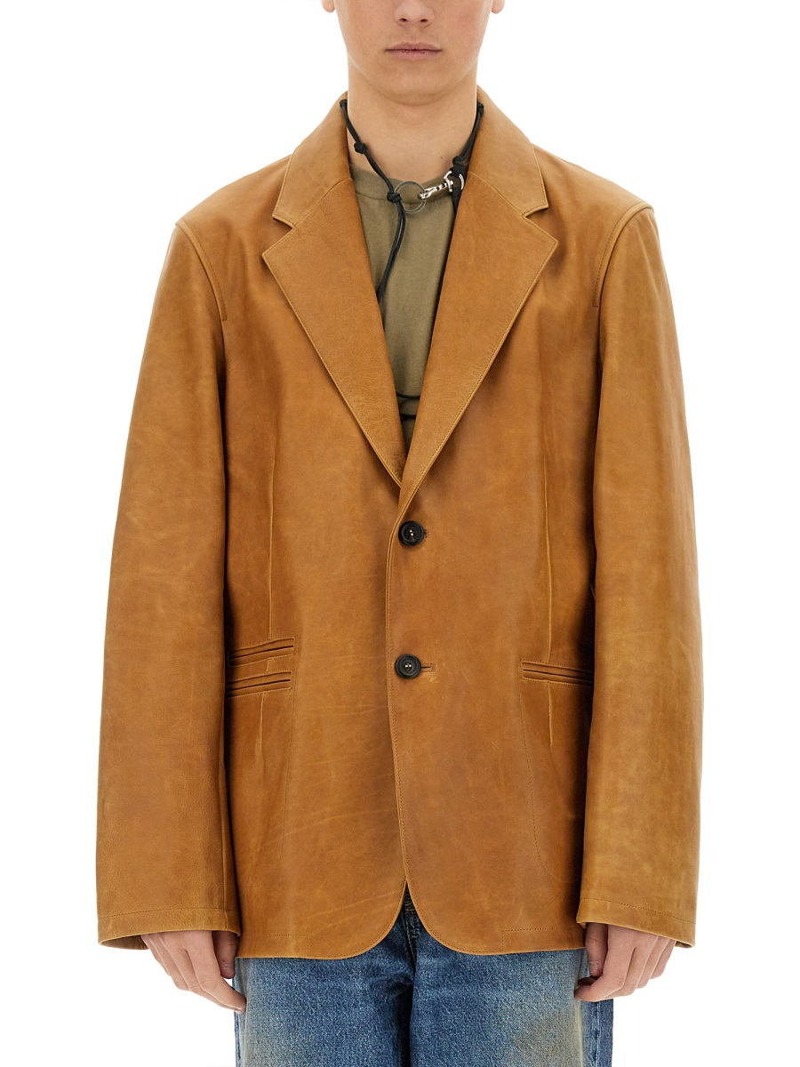 [Our Legacy] Leather Jacket SS25 M2259OBL_BURNTSUGARLEATHER