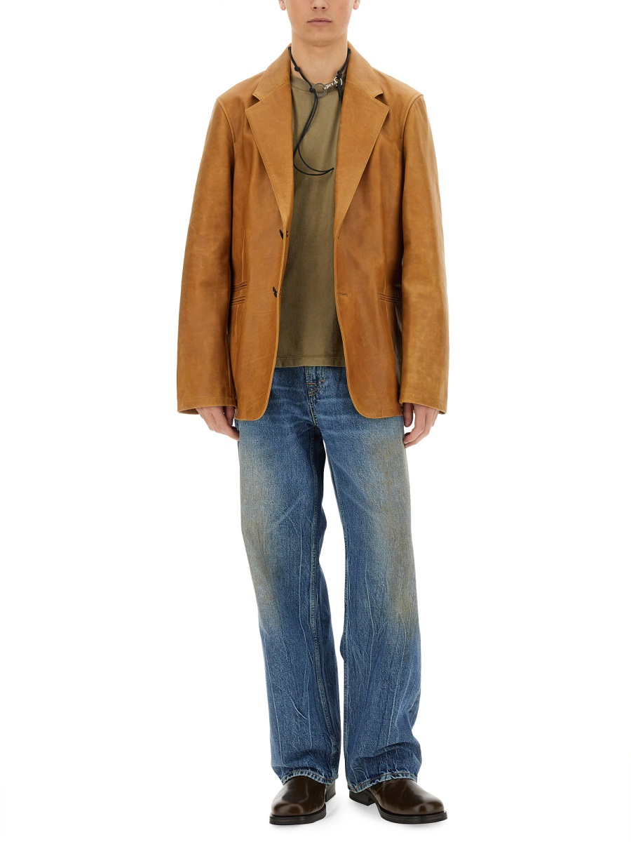 [Our Legacy] Leather Jacket SS25 M2259OBL_BURNTSUGARLEATHER