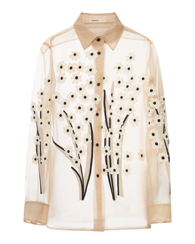 [KHAITE] Shirts Long Sleeve SS26 2477343682 TEA STAIN BOUQUET