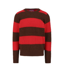 [Howlin] Knitwear FW25 SHAGGY BEAR CHUNKY STRIPESMOCHA BOOM