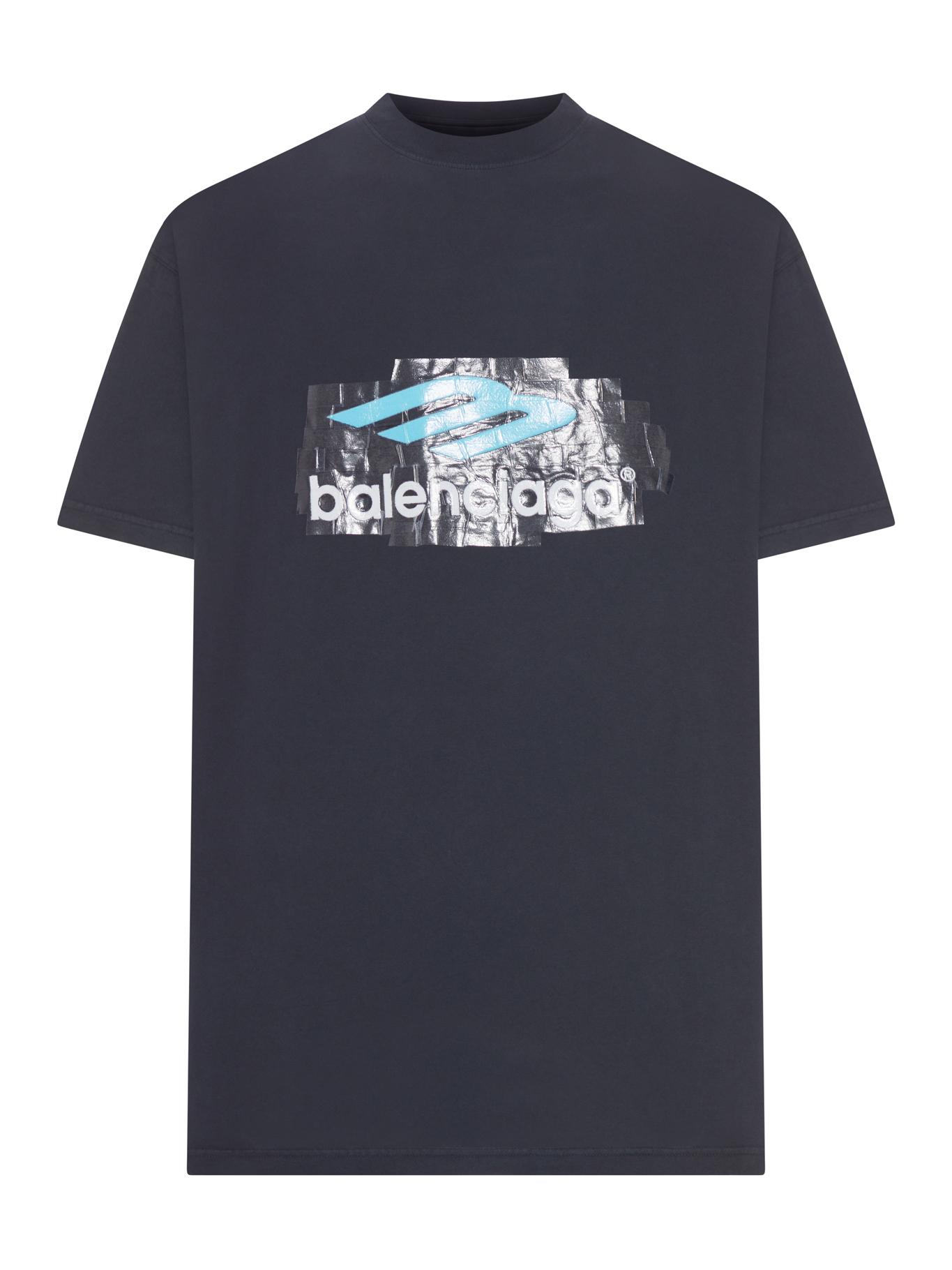 [Balenciaga] T-shirts Short Sleeve SS26 850345TTVT43363 FADE W BLACK LIGHT BL W