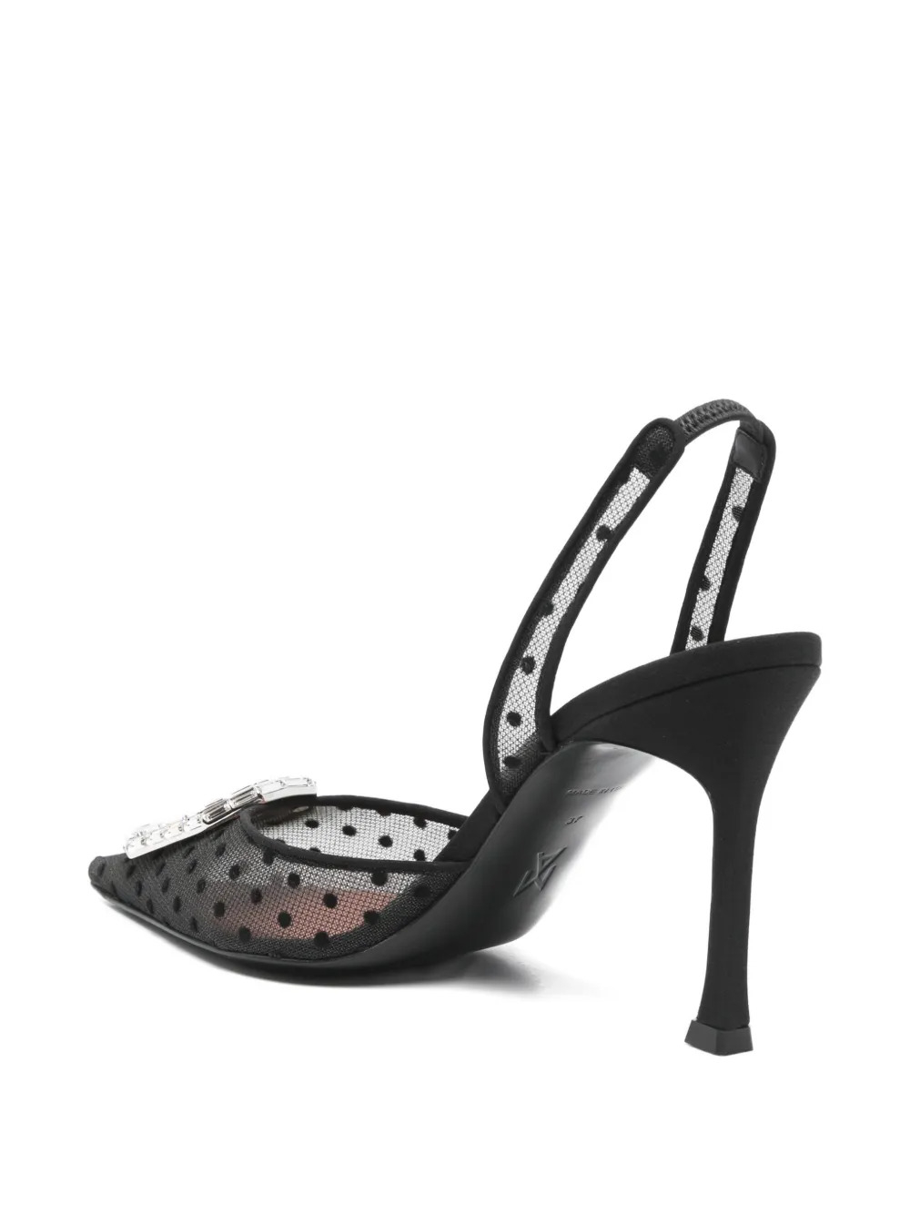 [Amina Muaddi] Pumps FW25 CAMELIALACESLING90BLACK