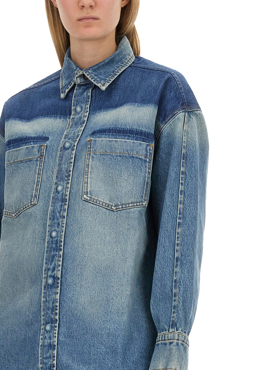 [VICTORIA BECKHAM] Shirts Long Sleeve FW24 1324DSH005560C_BROKENVINTAGEWASH
