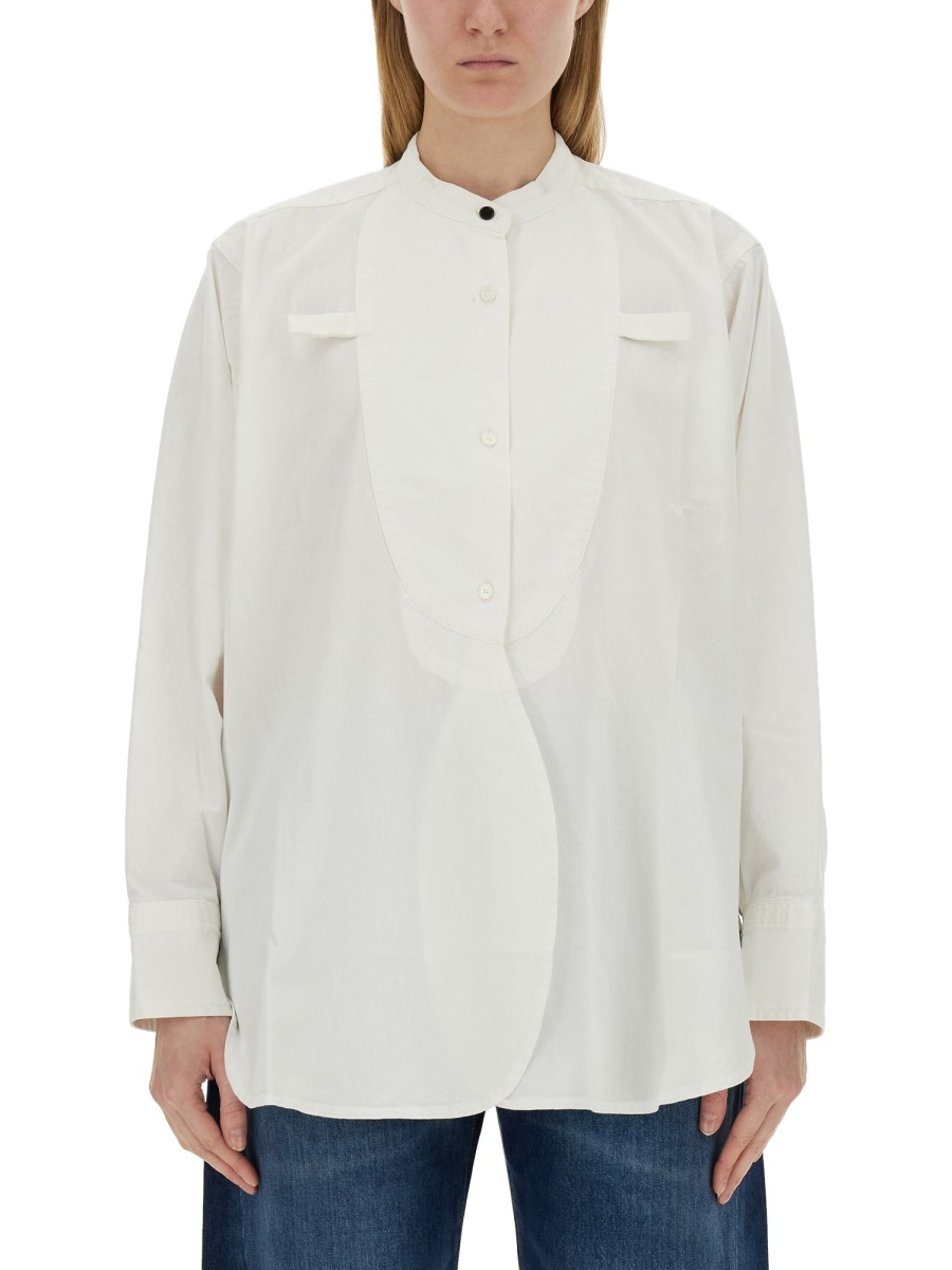 [VICTORIA BECKHAM] Shirts Long Sleeve SS24 1224DSH005422A_WASHEDWHITE