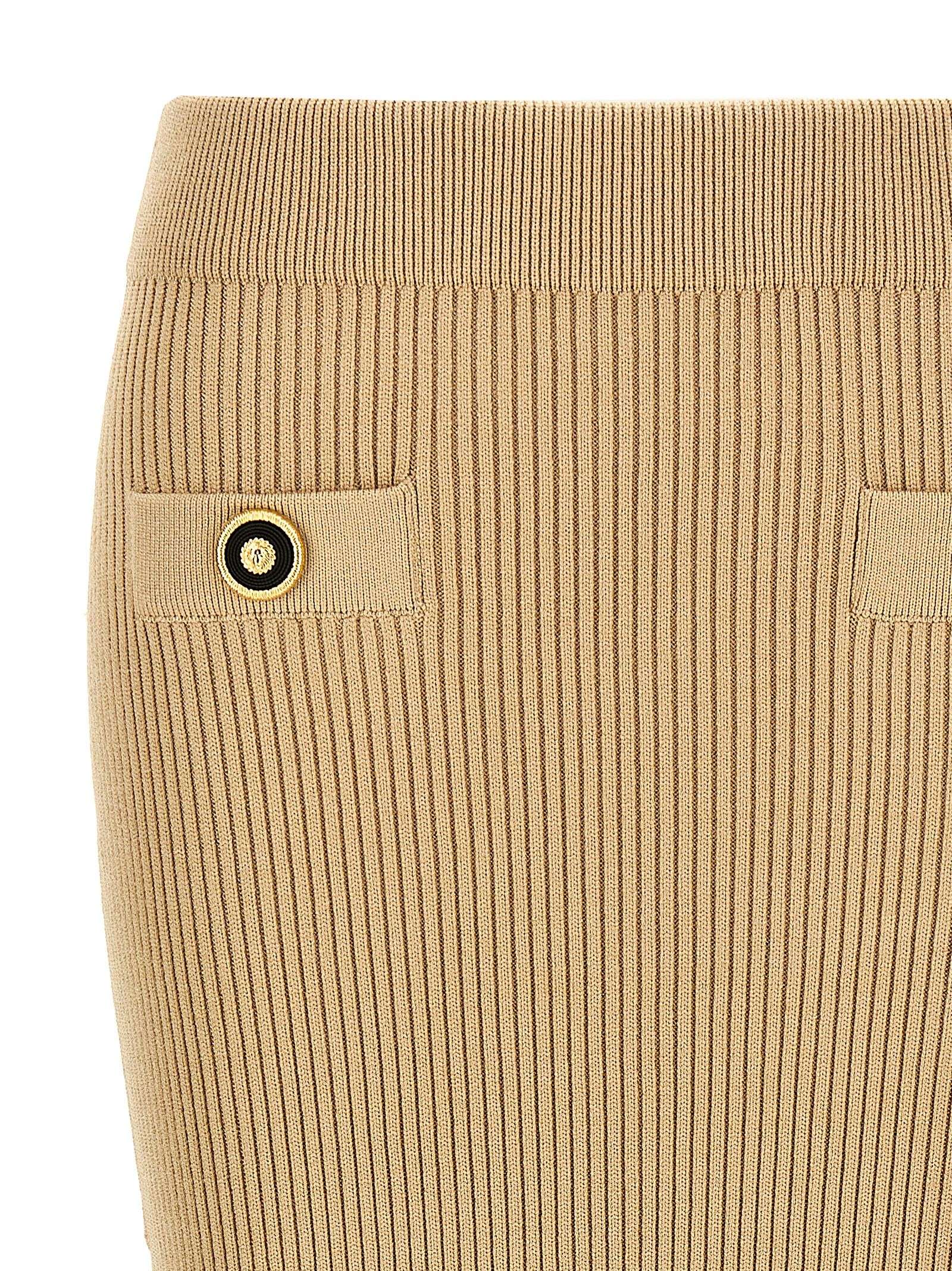 [Balmain] Midi skirt SS25 EF1LD022KI100DC