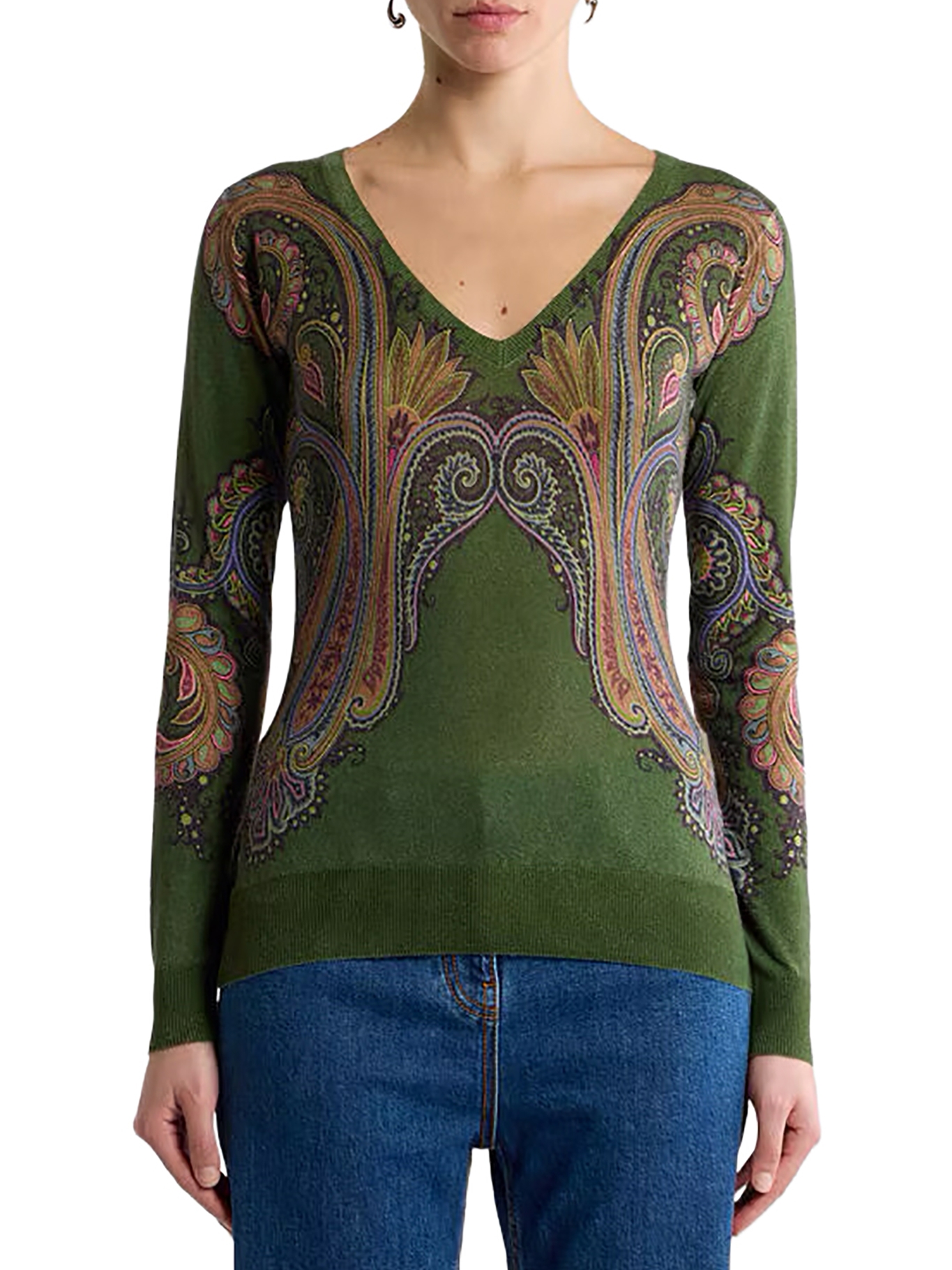 [Etro] T-shirts Long Sleeve FW26 WRKE0024AK171X0893 GREEN