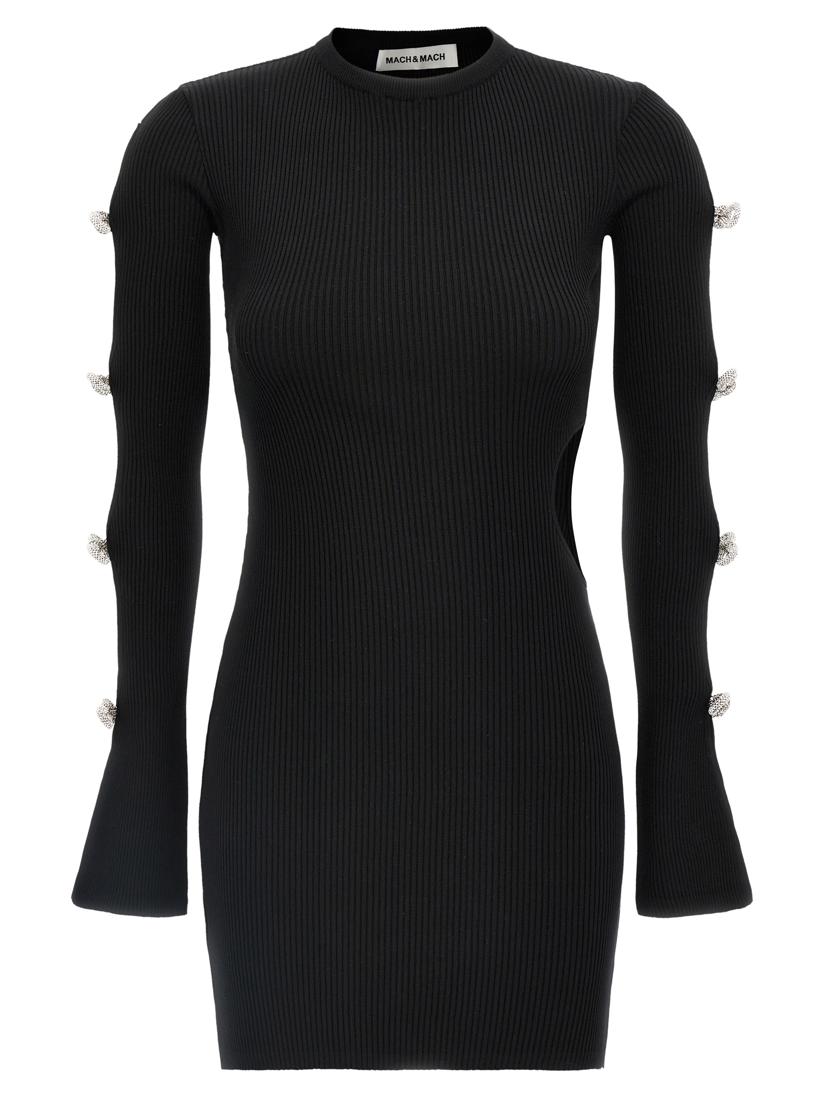 [MACH & MACH] Long sleeve dress SS25 R25KD111KNTBLKBLACK