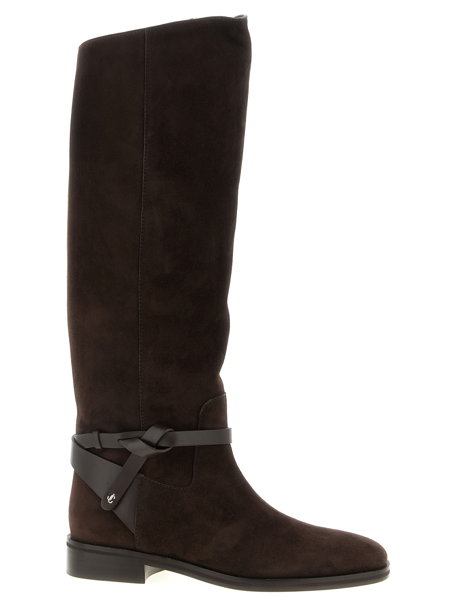 [Jimmy Choo] Long Boots FW25 LAWTONKBFLATALRCHOCOLATE