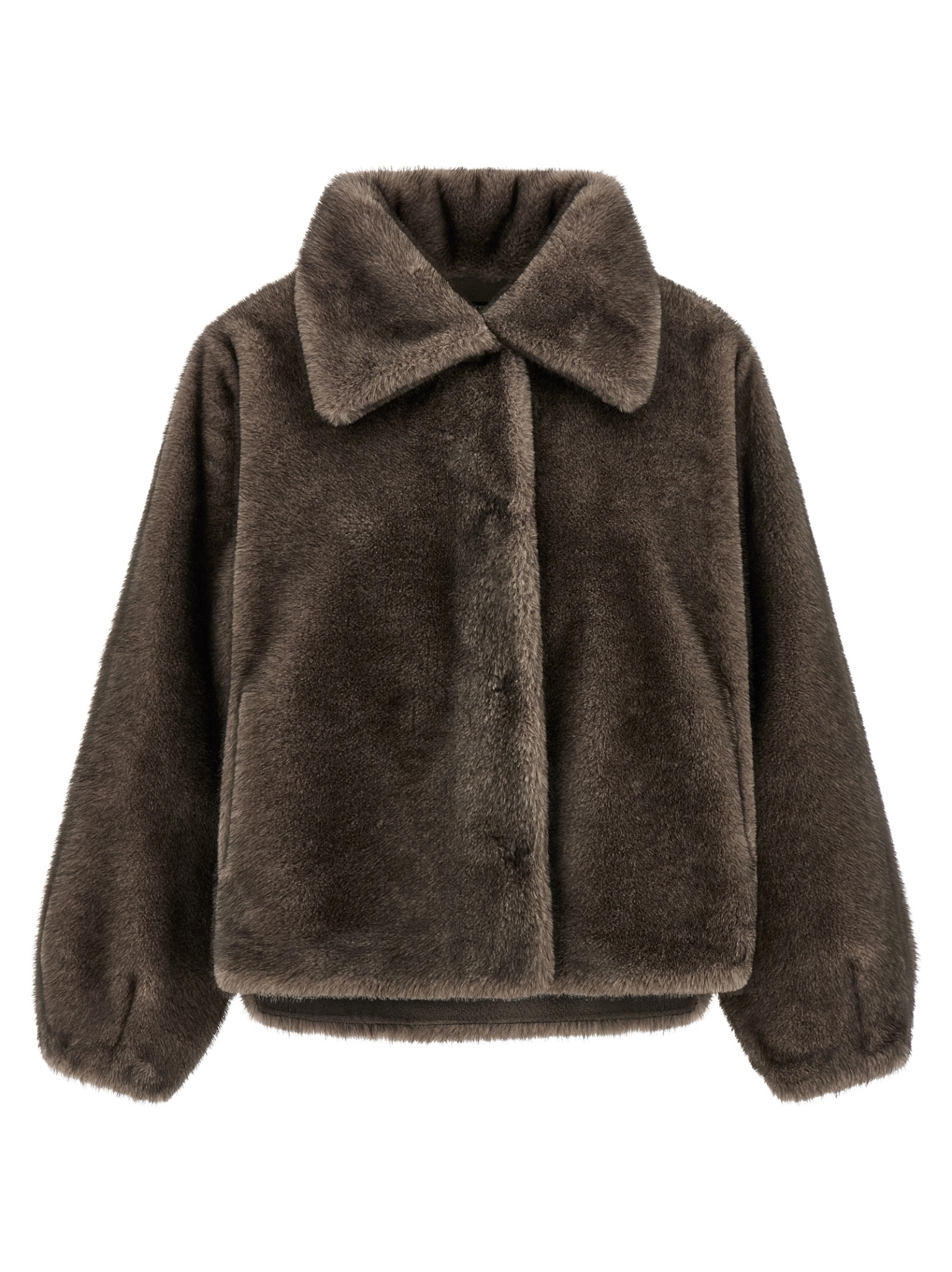 [LOU ANDREA] Fur Jacket FW25 MK2566SILVERGREY