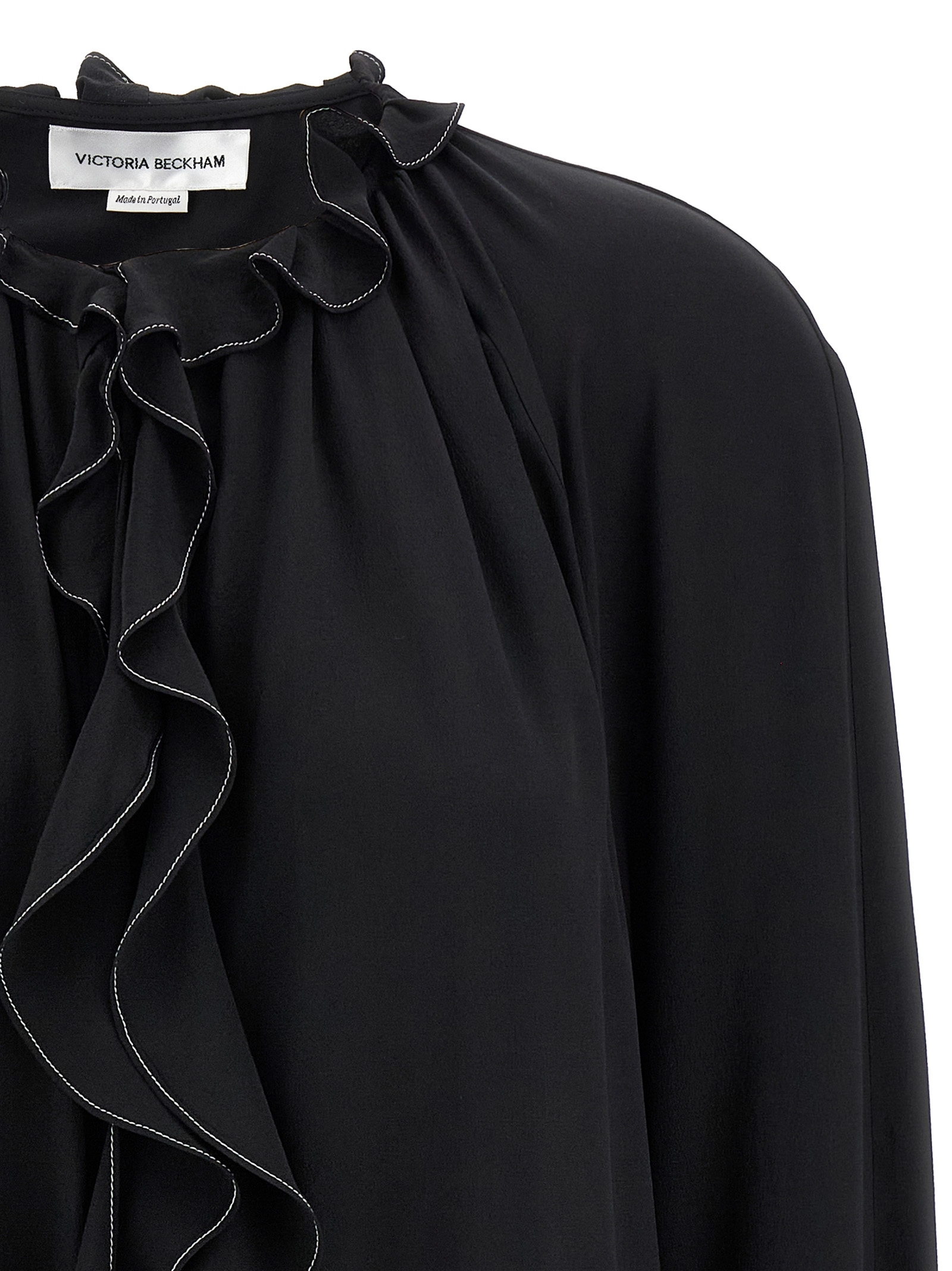[VICTORIA BECKHAM] Shirts Long Sleeve SS25 1125WSH006158ABLACK