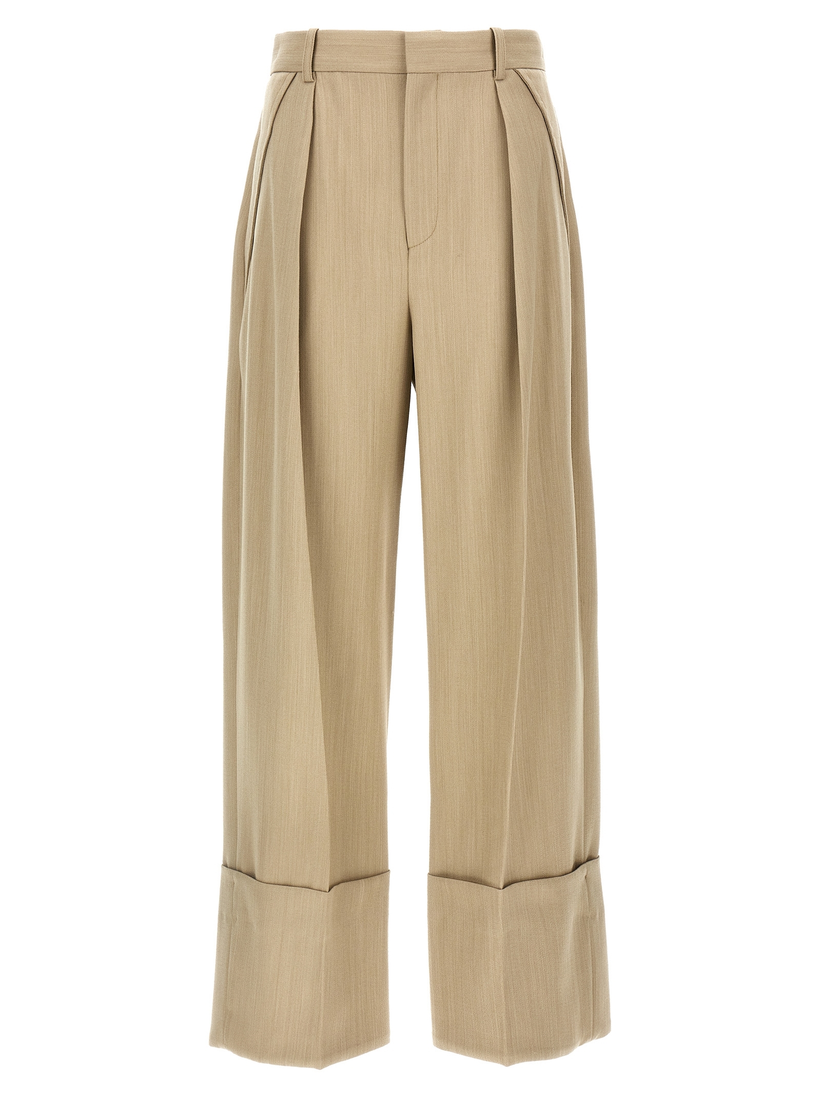 [VICTORIA BECKHAM] Trousers SS25 1125WTR006059AALMOND