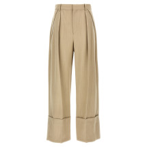 [VICTORIA BECKHAM] Trousers SS25 1125WTR006059AALMOND