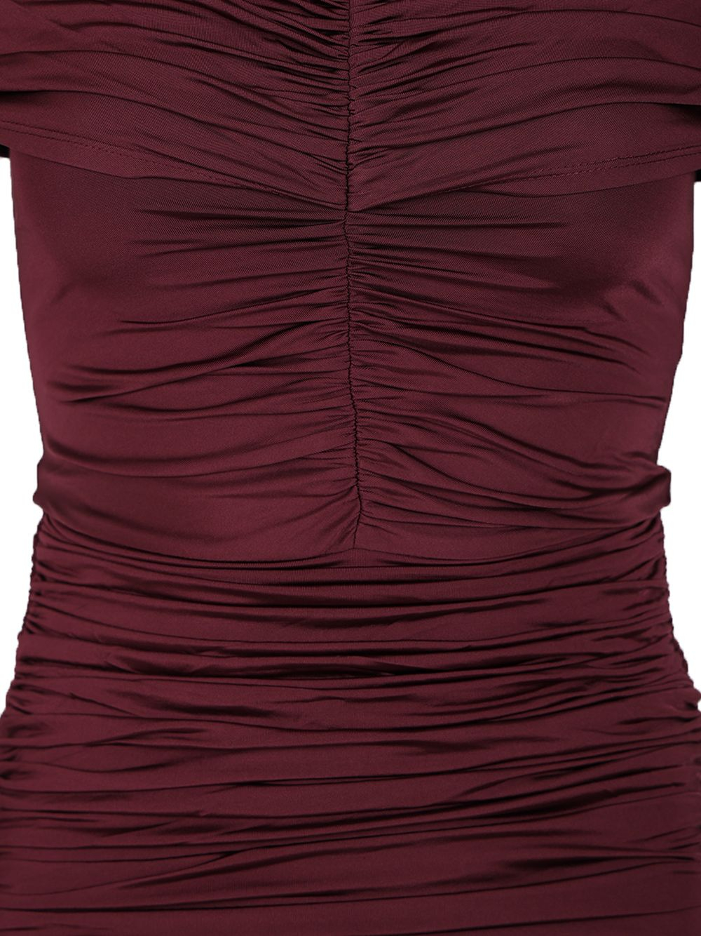 [Self-portrait] Short sleeve dress CO PF26-098M-BUBURGUNDY