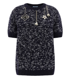 [Prada] T-shirts Short Sleeve FW25 P24U2ESOOO18HHF022X