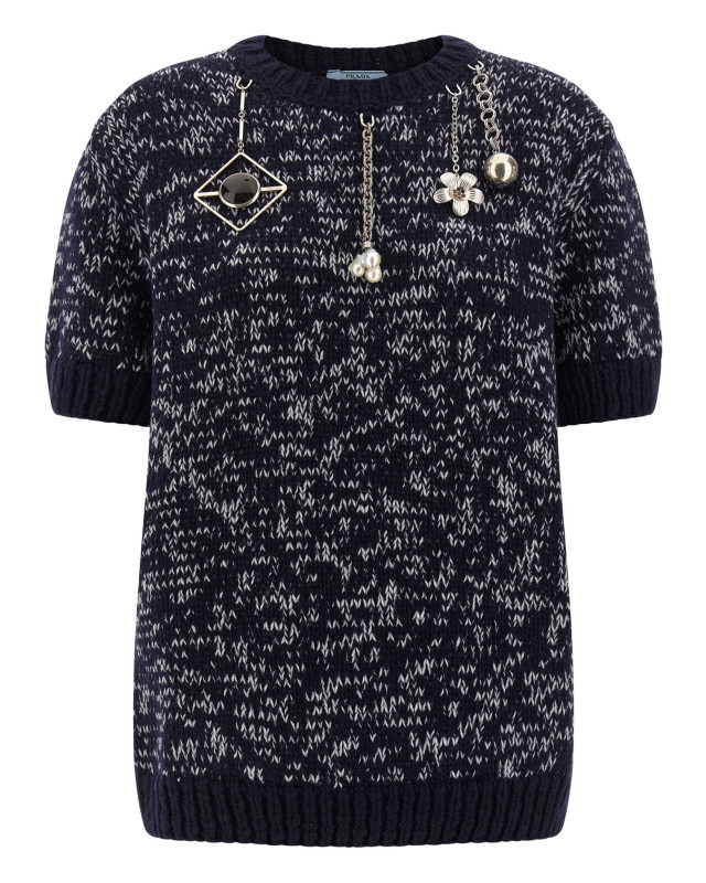 [Prada] T-shirts Short Sleeve FW25 P24U2ESOOO18HHF022X