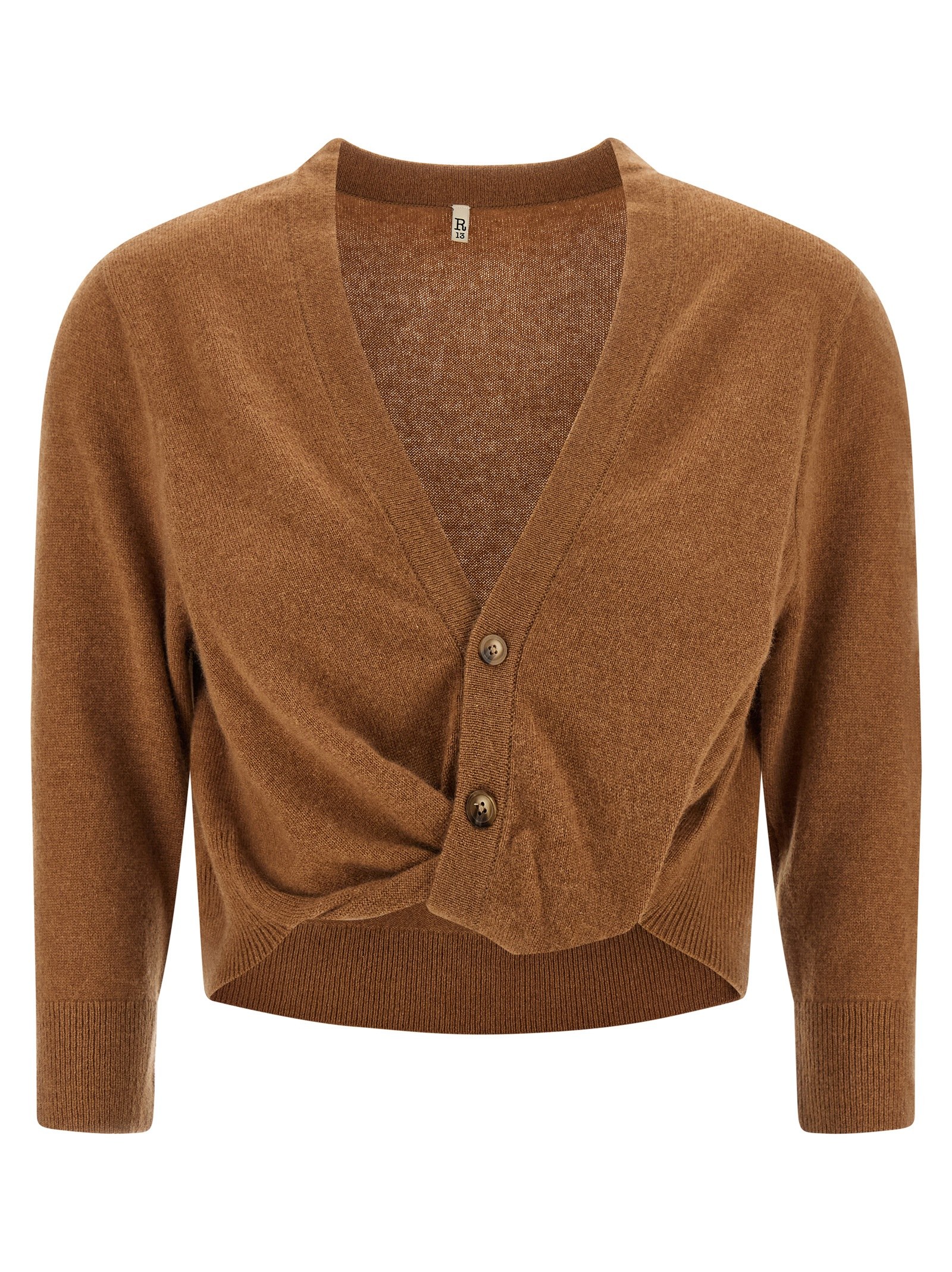 [R13] Cardigan FW25 R13WY299Y141ALIGHTBROWN