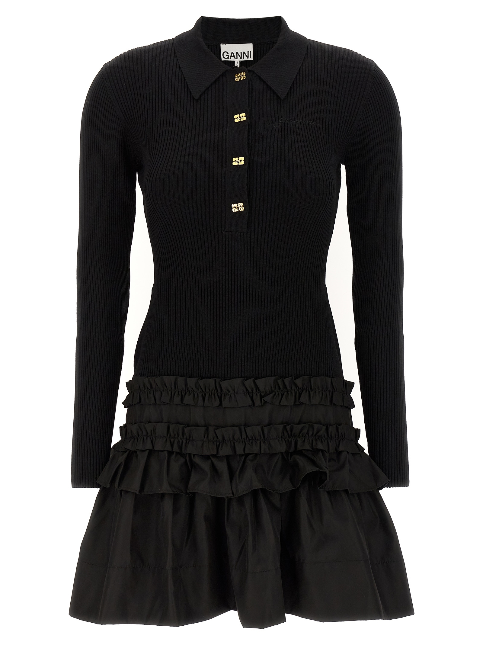 [GANNI] Long sleeve dress FW25 K2523099