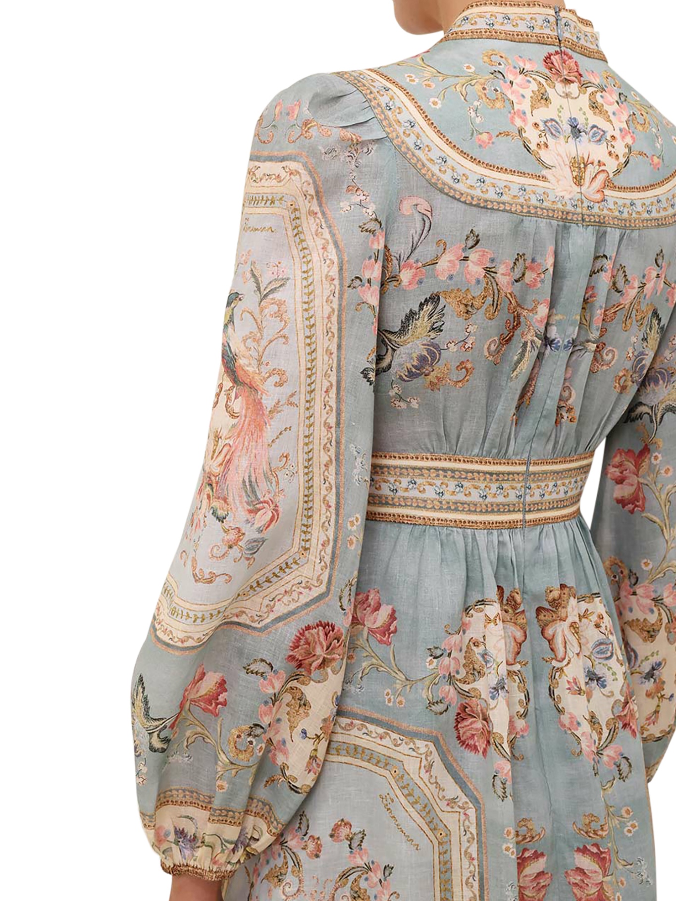 [Zimmermann] Long sleeve dress FW26 3501DSS264BTPF BLUE TAPESTRY FLORAL